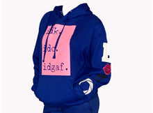 Load image into Gallery viewer, Customizable Royal Blue IDGAF Hoodie
