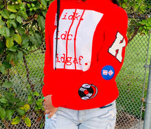 Load image into Gallery viewer, Customizable Red IDGAF Hoodie
